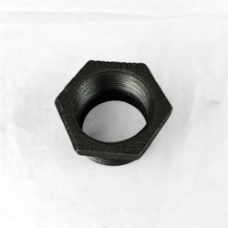 1-1/2" x 1-1/4" BLACK MI HEX BUSHING