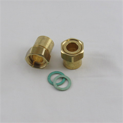 3/4" NPT WITH UNION NUT FOR FLOW METER CALEFFI (SET OF TWO)