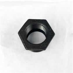 1-1/4" x 1" BLACK MI HEX BUSHING